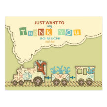 Choo Choo Train TY Postcard