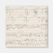 Chopin Polonez-Fantasy manuscript Fridge Magnets