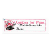 Chore Coupon for Mum Business Card Template