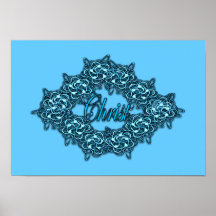 Christ is the Centre - Ice Blue Posters