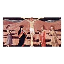 Christ On The Cross Maria St. John The Baptist St. Photo Card