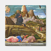 Christ On The Mount Of Olives  By Mantegna Andrea Refrigerator Magnet