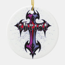 Christ Tribal Cross Christmas Tree Ornaments
