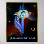 christian cross digital art print