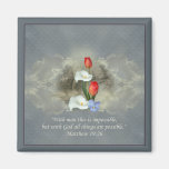 Christian Faith Art ~ Matthew 19:26 Magnet
