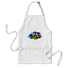Christian Fish Symbols -Rainbow School Apron