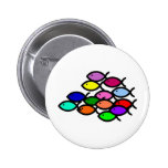 Christian Fish Symbols - Rainbow School Pin