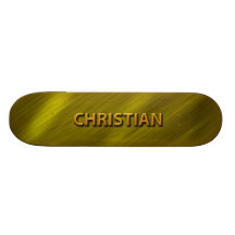 christian gold custom skateboard deck