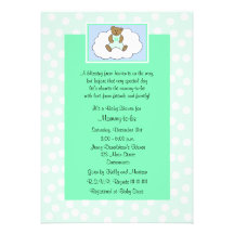 Christian Religious Baby Shower Invitation, Green
