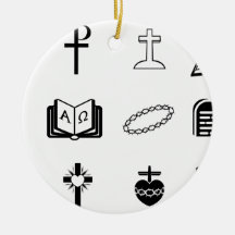 Christian religious signs and symbols ornament