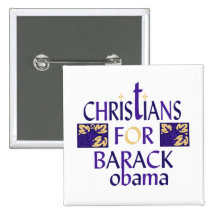CHRISTIANS FOR BARACK OBAMA BUTTON