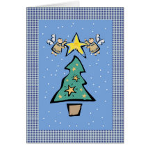 christmas angels greeting card