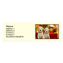 Christmas Argentine Dogo puppies Business Card Template