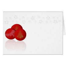 Christmas Balls And Stars Card Template