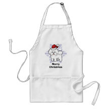 Christmas Bichon Frise Apron