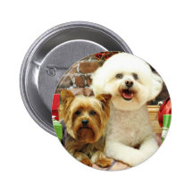Christmas - Bichon Frise - Mori - Yorkie - Max Buttons