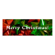 Christmas bookmark business card
