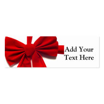 Christmas Bow Business Card Templates