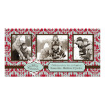Christmas Brocade Retro Photo Card