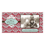 Christmas Brocade Retro Photo Card