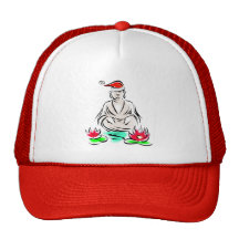 Christmas Buddha drawing Trucker Hat