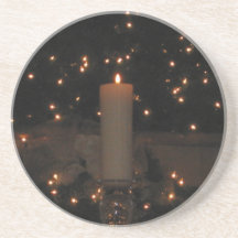 Christmas Candle Drink Coasters
