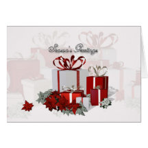 Christmas card with Gifts Business Greeting