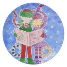 Christmas Caroling Cool Cats Party Plates