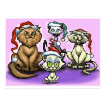 Christmas Cats Post Card