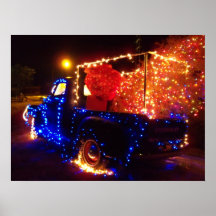 Christmas Country Pickup Truck Christmas Poster