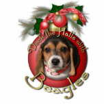 Christmas - Deck the Halls - Beagles Photo Sculpture