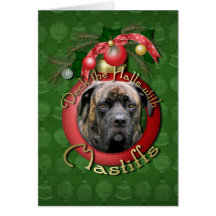 Christmas - Deck the Halls - Mastiffs - Cyclone Greeting Cards