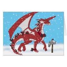 Christmas Dragon Card