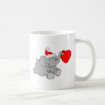 Christmas Elephant Heart Coffee Mug