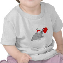 Christmas Elephant Heart Tshirt