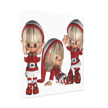 Christmas Elves Canvas Print