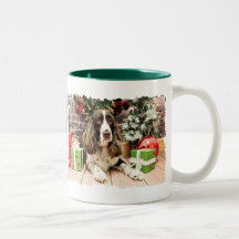 Christmas - English Springer Spaniel - Logan Coffee Mugs