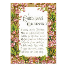 Christmas Fairy Greeting Postcard