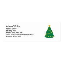 Christmas fir tree business card