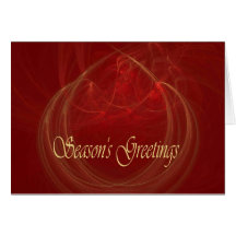 CHRISTMAS FIRE ~ Season's Greetings Greeting Cards