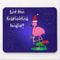 christmas Flamingo Mouse Pad mousepads