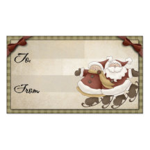 Christmas Gift Tag Business Card