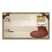 Christmas Gift Tag Business Cards