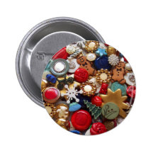 Christmas Gingerbread Men Buttons