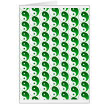 Christmas Green Yin & Yang Pattern Cards