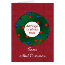 Christmas Happy Holidays to customers and clients Greeting Card