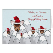 Christmas Happy Holidays to customers and clients Cards