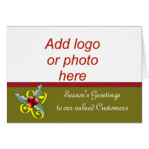 Christmas Happy Holidays to customers and clients Card
