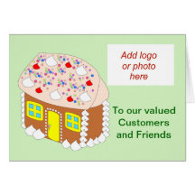 Christmas Happy Holidays to customers and clients Greeting Card
