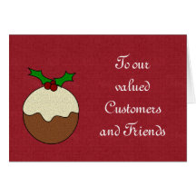 Christmas Happy Holidays to customers and clients Greeting Card